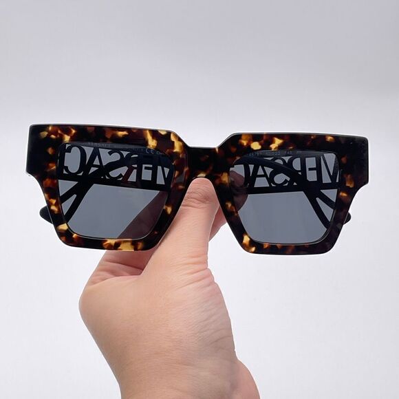 BRAND NEW VERSACE VE4431 514887 Havana/Dark Grey Women Sunglasses - Picture 6 of 11